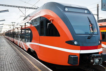 Fototapeta premium Modern european train in Estonia