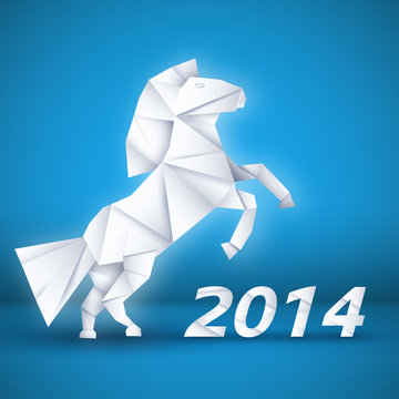 New year Horse background concept. vector illustration