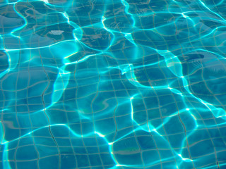 Shining blue water ripple