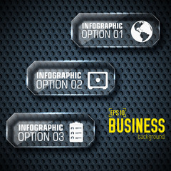 Business tech infographic template with text fields. Vector Illu