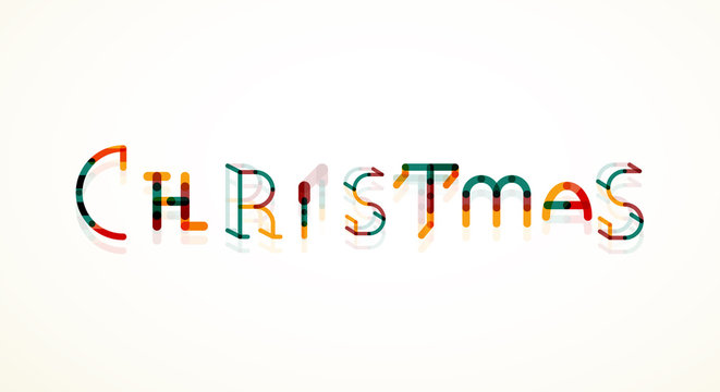 Christmas word concept, font