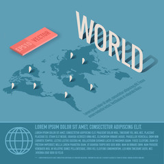 World map business vector background concept. illustration desig