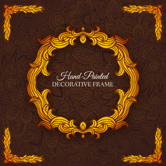 Hand drawn abstract background ornament illustration concept. Ve