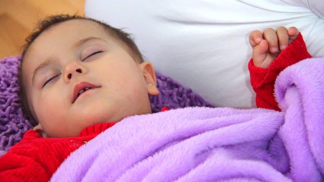 Cute baby girl sleeping
