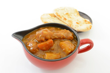 美味しそうなカレーとナン
