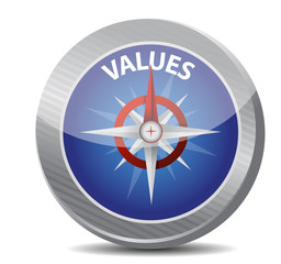 compass values illustration design