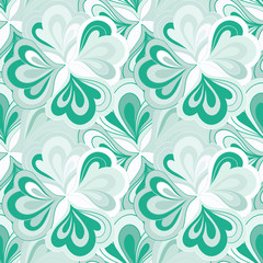 Fototapeta na wymiar Vector doodle hand drawn seamless floral pattern