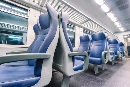 interior view of a modern train