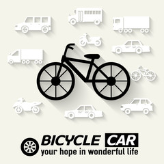 Fototapeta na wymiar Flat bike background illustration concept. Tamplate for web and