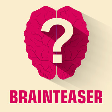 flat brainteaser icon concept. vector illustration design