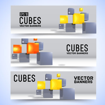 realistic cubes background concept. Vector illustration