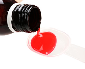 Cough syrup, close-up