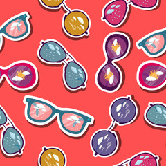 retro glasses background concept. vector illustration