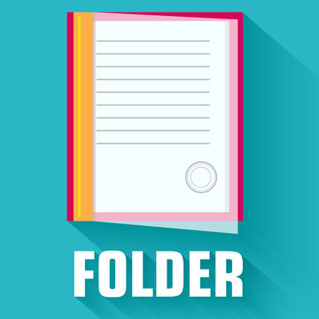 flat folder icon concept. vector illustration design