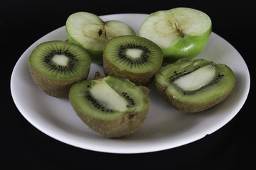 Green apple and kiwi