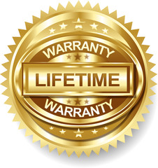 Vector Lifetime Golden warranty label tag