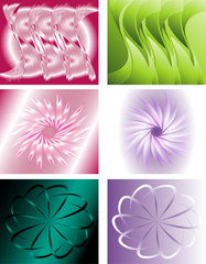 Abstract backgrounds set