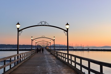 City of White Rock Pier Park at sunset