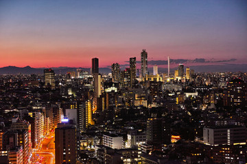 池袋高層ビル街の夜景