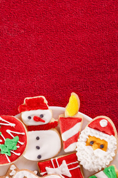 gingerbread cookies christmas background