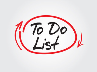 TO DO LIST vector concept, chart, diagram, presentation