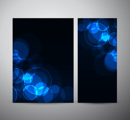 Abstract Circle bokeh. Brochure design or roll up