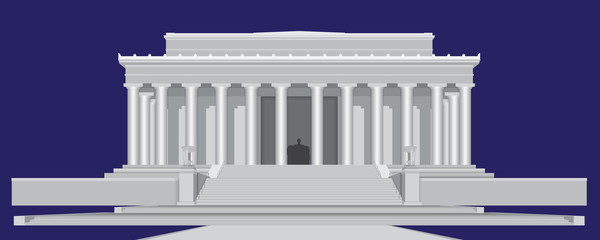 Lincoln Memorial Center - Detailed Vector illustration