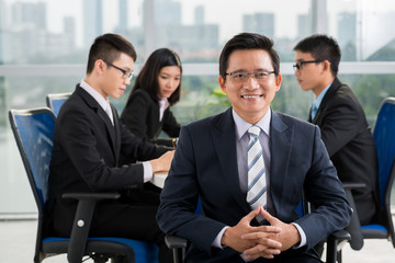 Mature Asian businessman