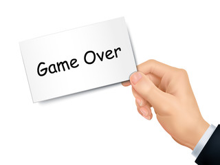 game over card in hand