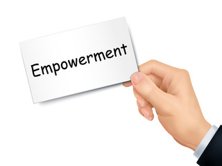 empowerment card in hand