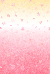 Obraz premium 桜 年賀状 背景