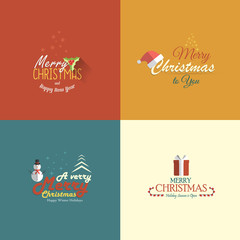 Collection of Holidays cards. Vector