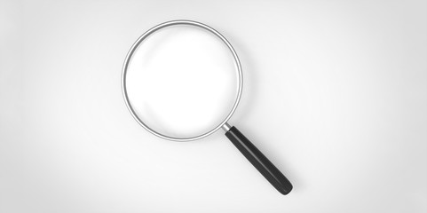 Magnifier on a plain background