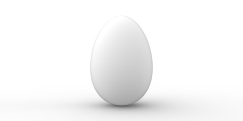 white 3d easter egg white grey gray background