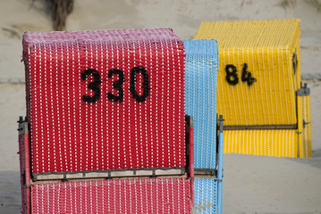 Strandkörbe auf der Nordseeinsel Langeoog