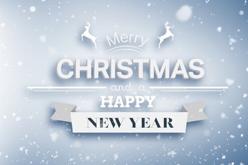 Composite image of snow falling