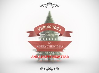 Composite image of merry christmas message