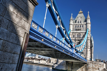 Famous Tower Bridge in London, England