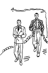 Fototapeta na wymiar Two Men In Suits