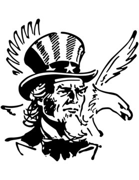 Uncle Sam With Eagle