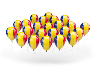 Balloons with flag of chad