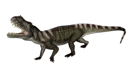 Prestosuchus dinosaur roaring - 3D render