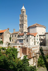 Fototapeta na wymiar Diocletian palace UNESCO world heritage site in Split, Dalmatia