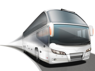 Reisebus, Luxusbus freigestellt © i-picture