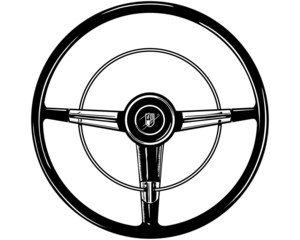 Retro Steering Wheel - 74233600