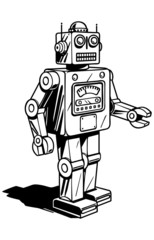 Retro Robot - 74233655