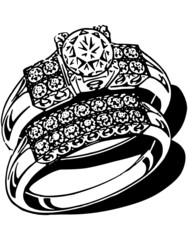 Opulent Wedding Ring Set