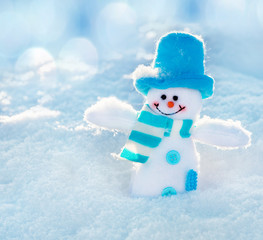 Snowman on snow