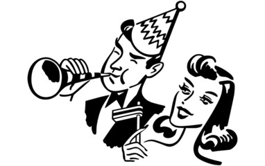 New Year's Party Couple