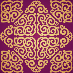 Gold ornament in east style.